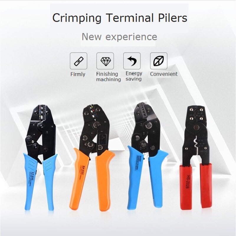Crimping Tool, Terminal Connector Ratcheting Wire Crimper Dupont Pin Compression Piler 0.4mm 6mm 28-10AWG 0.25-6