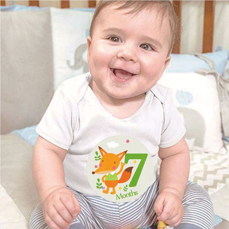 Couxily Baby Meilenstein Decke - Weicher Fotohintergrund Für Monatliche Baby-Fotos 76x102cm