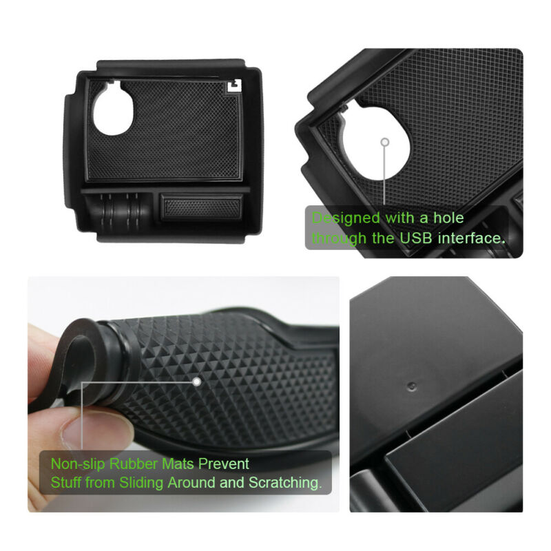 Plastic Storage box 1 pcs For Kia Niro EV Black Parts Accessories Truck