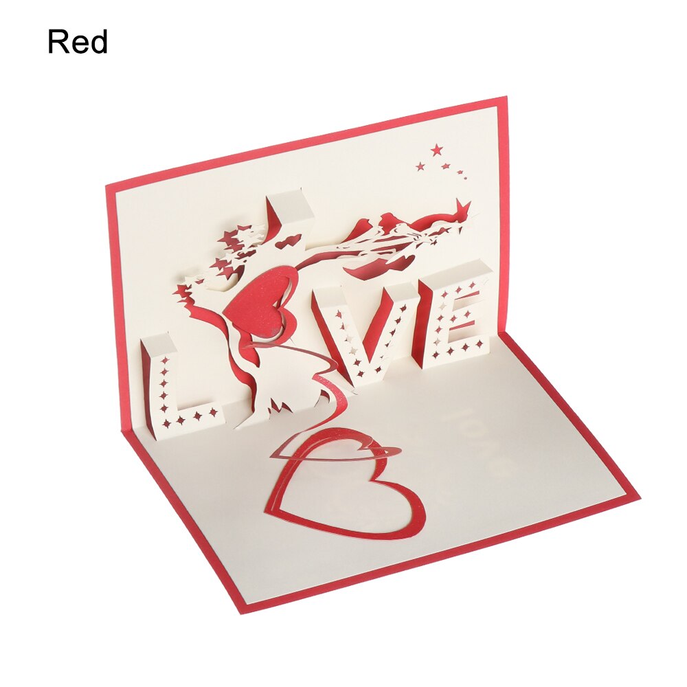 3D Pop hoch Karten Geburtstag Karte für Mädchen Frau Mann Geburtstag Hochzeitstag Kuchen Gruß Karte Postkarte valentinstag Karte: rot