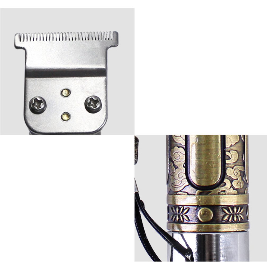 Hair Outliner Grooming Trimmer Small Silver Tube Small Copper Tube Hair Salon Battery Carving Electric Clipper