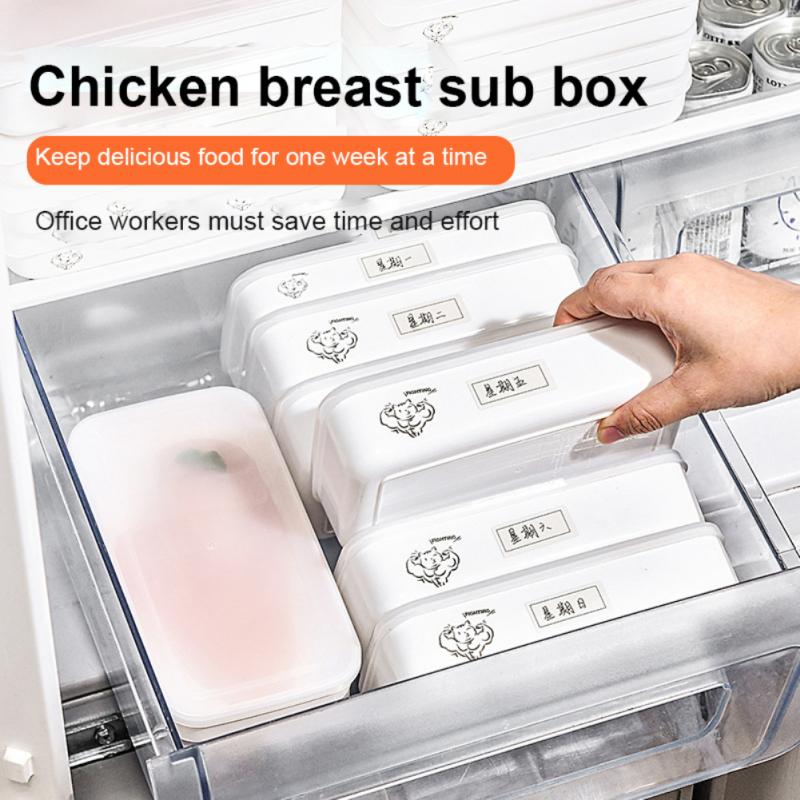 Refrigerator Fresh-keeping Box Lunch Box Bento Microwae Heating Lunch Container Food Storage Box Sealed Cold Storage Box