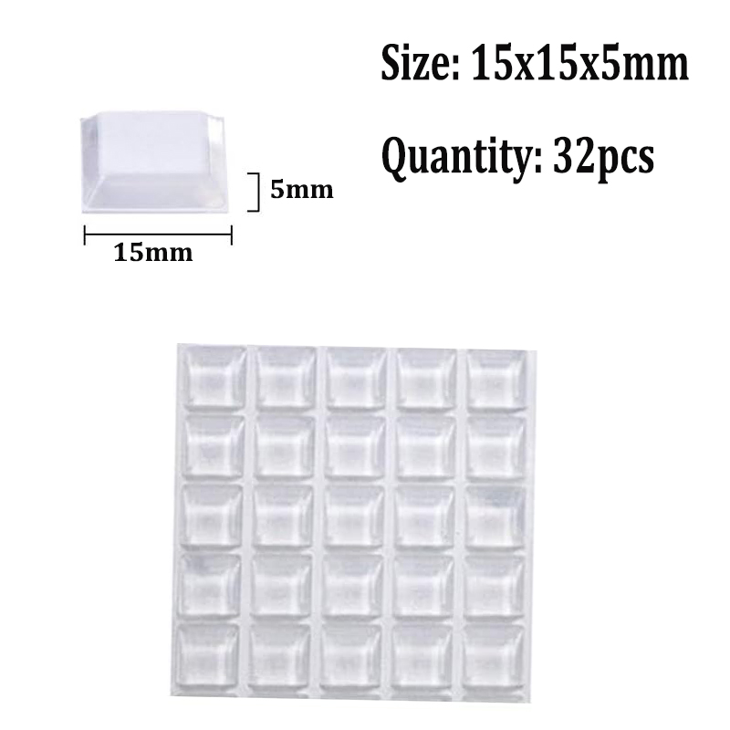 100~10PCS Door Stops Self adhesive Silicone Rubber Pads Cabinet Bumpers Rubber Damper Buffer Cushion Furniture Hardware: Ivory