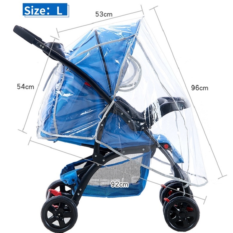 Universal- Kinderwagen Regen Abdeckung Baby Auto Wind Staub Schild transparent Wasserdicht Atmungsaktiv Wagen Regenschirm Regenmantel Zubehör