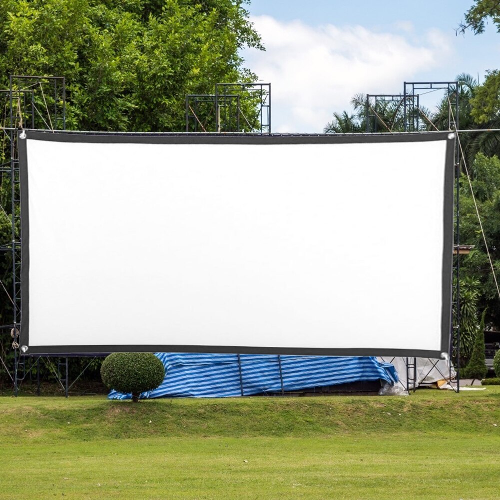 72 inch Portable Theater Projection Screen Foldable Polyester 16:9 Projector Screen for Outdoor Camping Picnic Home Office