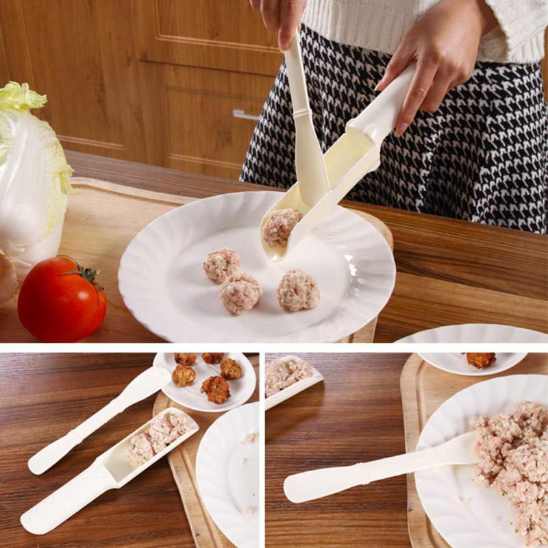 Køkken lille værktøj diy frikadelle fisk kugle maker ske kød skubbe pattie fisk beaf kød bolde sæt køkken madlavning værktøjer