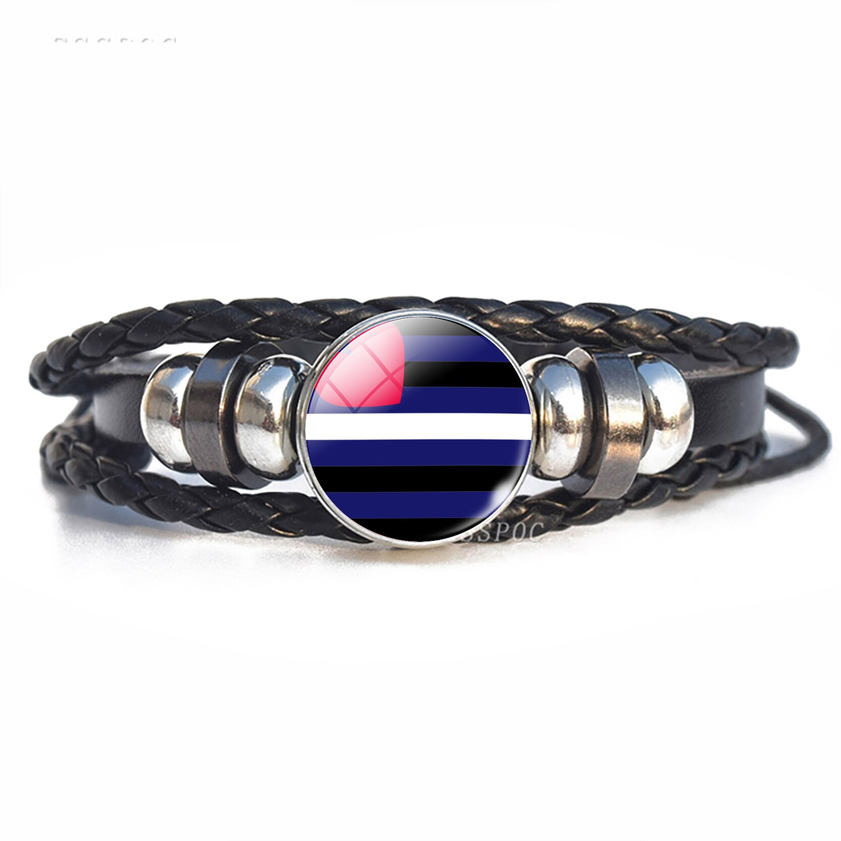 Regenbogen Flagge Lesben Homosexuell Stolz Punk Leder Armbinde Bisexuelle Transgender Stolz Armbinde Männer Frauen: Größe 13
