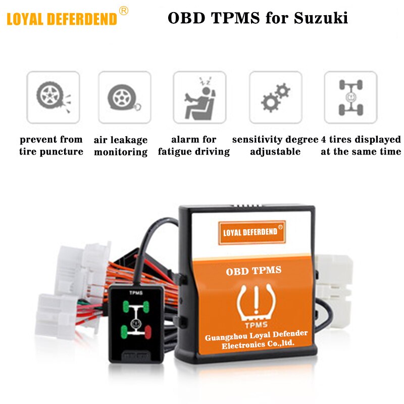 S-cross S-cross Vitara OBD TPMS BANDENSPANNINGSCONTROLESYSTEEM real-time intelligente monitoring OBD sensor gratis security