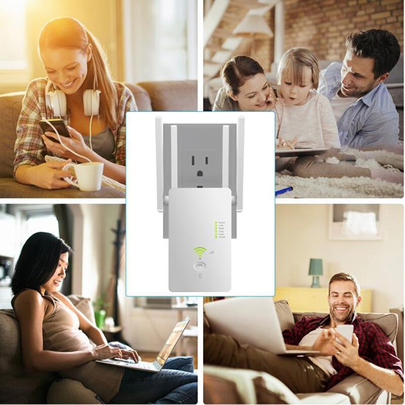 5Ghz WiFi Repeater Dual Band 4G& 5G Wireless Wifi Extender 1200Mbps Wi-Fi Amplifier wireless Access Point Signal Booster