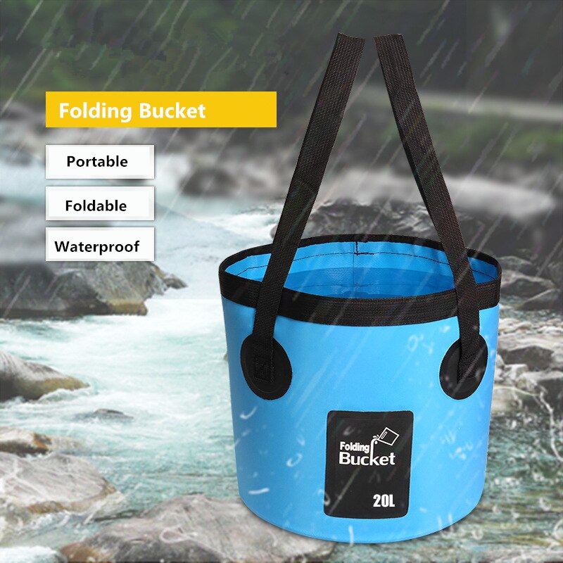12L 20L Waterzak Draagbare Emmer Water Opslag Draagtas Container Waterdichte Camping Wandelen Vissen Reizen Vouw Emmer Zakken