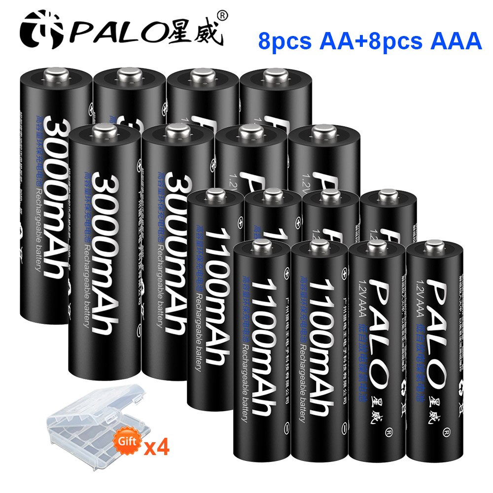 1.2V Aa Batterij Oplader Voor 1.2V Ni-Mh Aa Aaa + Aa 1.2V Oplaadbare Batterijen + Aaa Oplaadbare aaa Batterij Batterijen Voor Speelgoed: 8AA and 8AAA