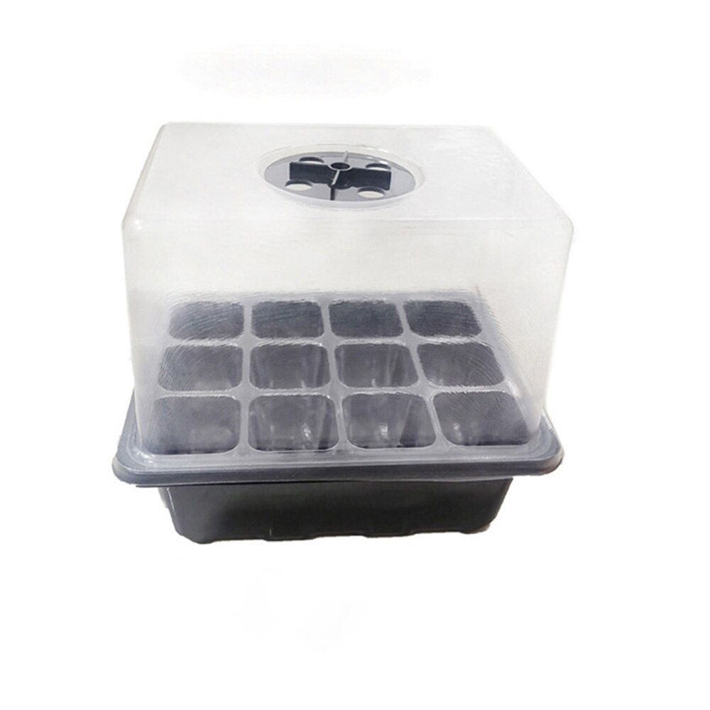 Plant Growth Box Plastic Spring Seedling Bag Flower Pot Practical Insulation: Black