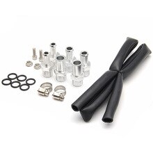 300ML Oil Catch Can Kit Universal Black Breather Baffled Aluminum Reservoir Tank And Aluminium
