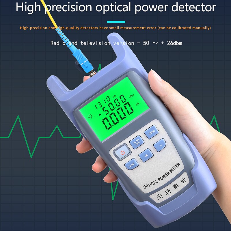 2 In 1 VFL10mW Visual Fault Locator Fiber Optic Test Pen Ftth Glasvezel Tool Kit AUA-5 Fiber Optische Power meter-50 ~ + 26dBm