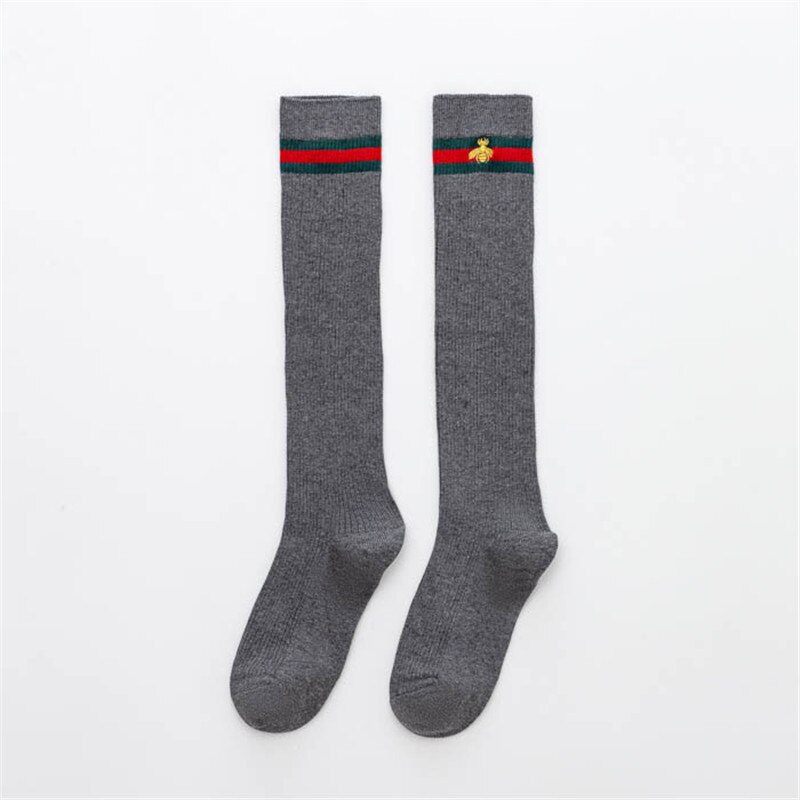 Harajuku Retro Women Cotton Autumn Winter Long Socks Casual Thick Warm Sock Lady Litter Bee School Girl: Style 4