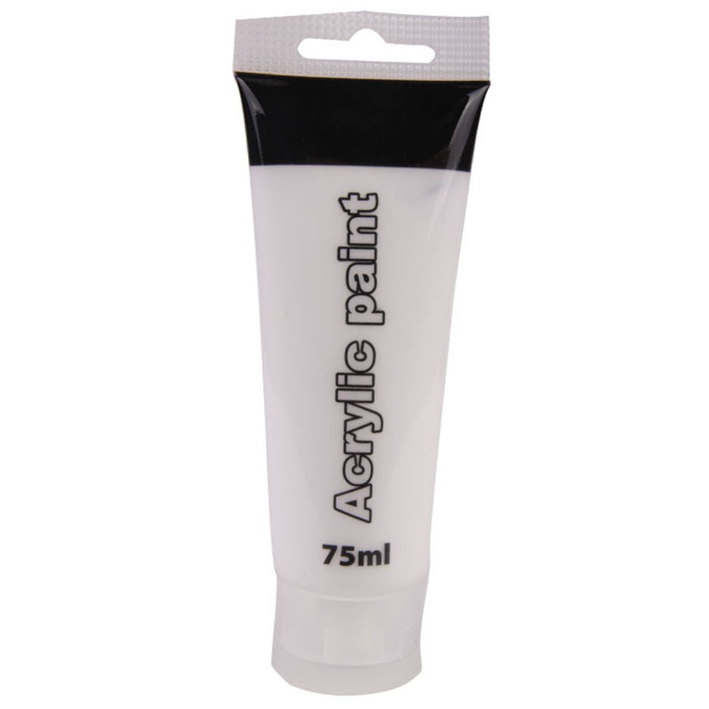Acrylverf slang diy muurschildering textielverf voor kleding textiel nagelvezel pigment 12 kleuren optioneel ongeveer 75ml: Wit
