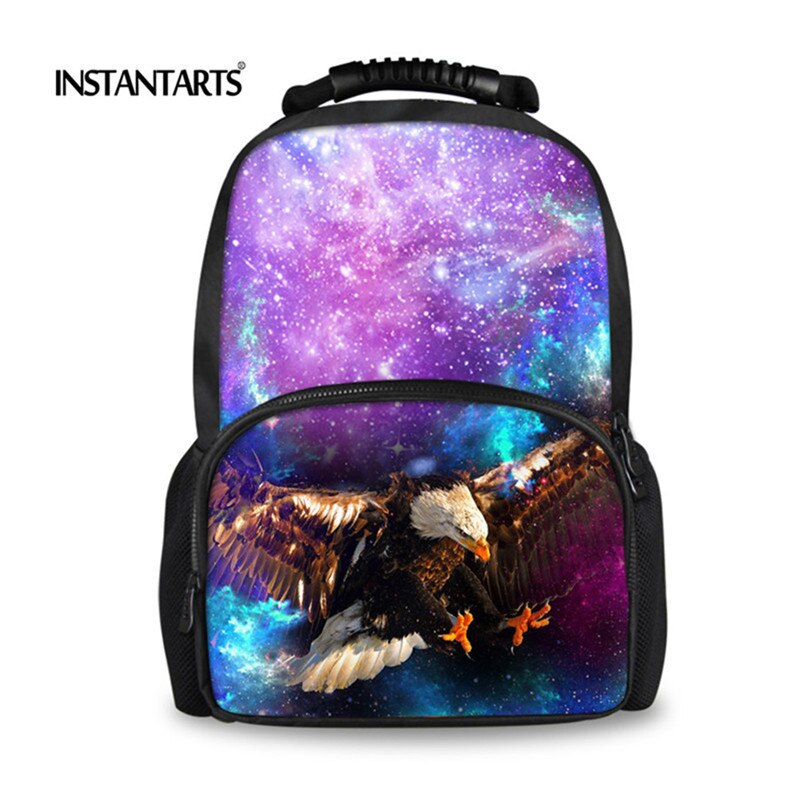 INSTANTARTS 3D Animal Wolf Lion Printing Backpack for Men Travel Laptop College Student Bagpack Universe Space Galaxy School Bag: CC3208A