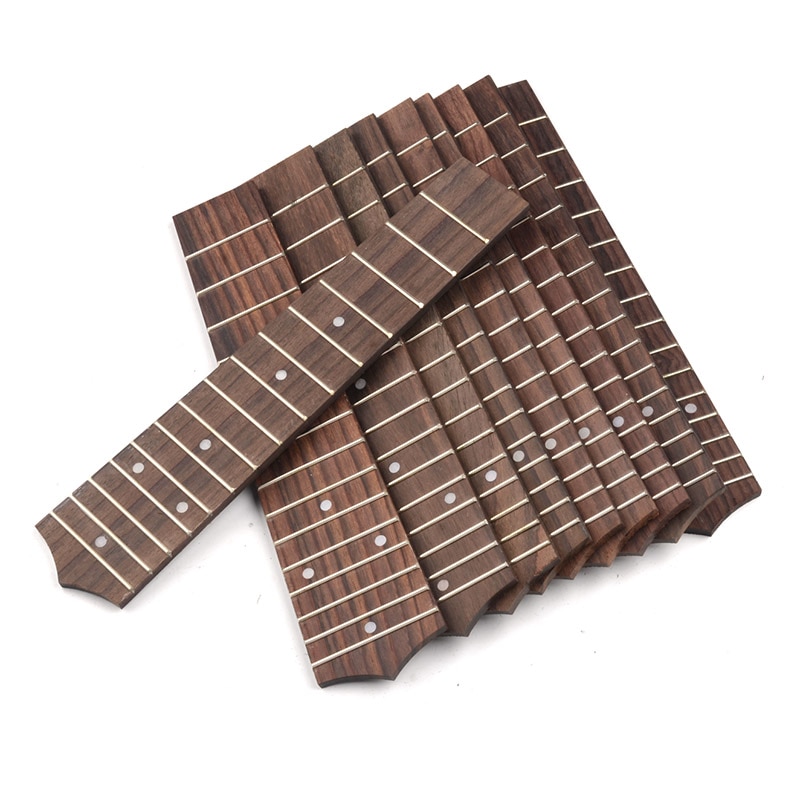 1 pcs 21 Inch Soprano Ukulele Fretboard 15 Fret Hawaii Rosewood Ukulele with 4mm Dot Fingerboard Replacement