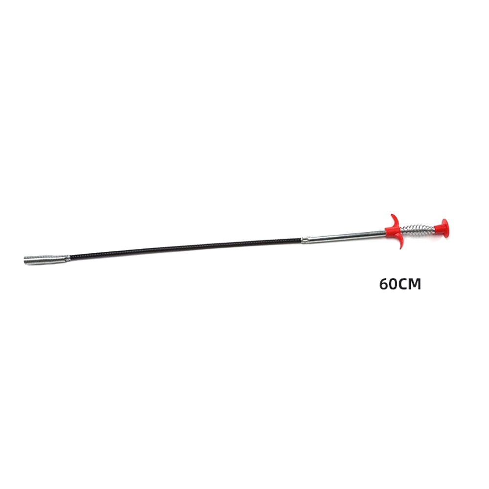 60cm Drain Snake Spring Pipe Dredging Tools Dredge Unblocker Drain Clog Tool for Kitchen Sewer Cleaning Hook Water Sink Tool