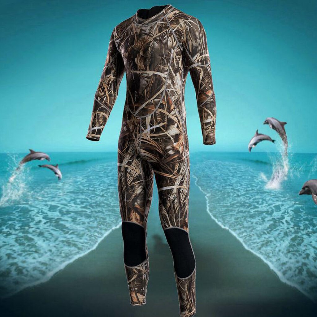 Wetsuit Mannen 3Mm Lange Duikpak Surf Snorkelen Pak S-XXL Camo 00