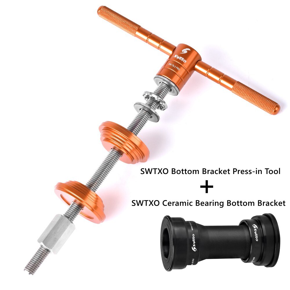 SWTXO Bike Headset Cup and Bottom Bracket Press Installation Tool Bicycle Headset Press-in Tool Bearing Installer Repair Tools: Tool n SWTXO BB92 BK