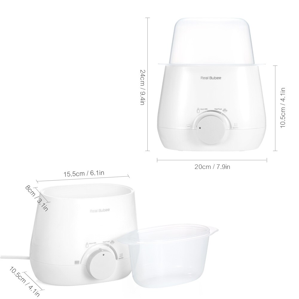 RealBubee – chauffe-biberon 3 en 1 pour bébé, rapide, chauffage des aliments, stérilisateur à vapeur, sans BPA, pour lait maternel, prise EU/US