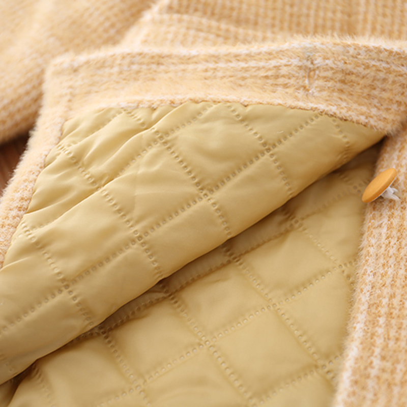 2 to 10 jaar meisjes wollen jas dikke warme winterjassen gele kinderkleding wollen jas dames kinderen overjassen