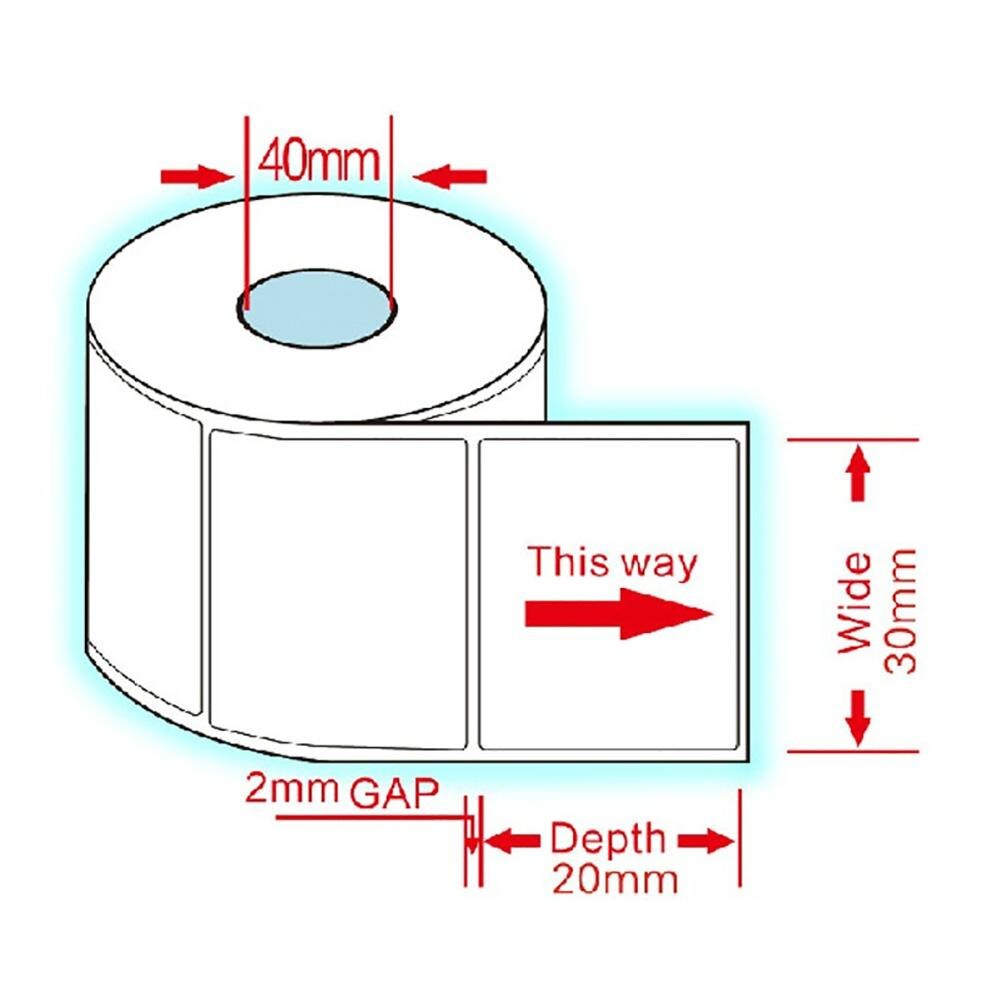 1000pcs/Roll Adhesive Thermal Label Sticker Paper Supermarket Price Blank Label Direct Print Waterproof Print Supplies