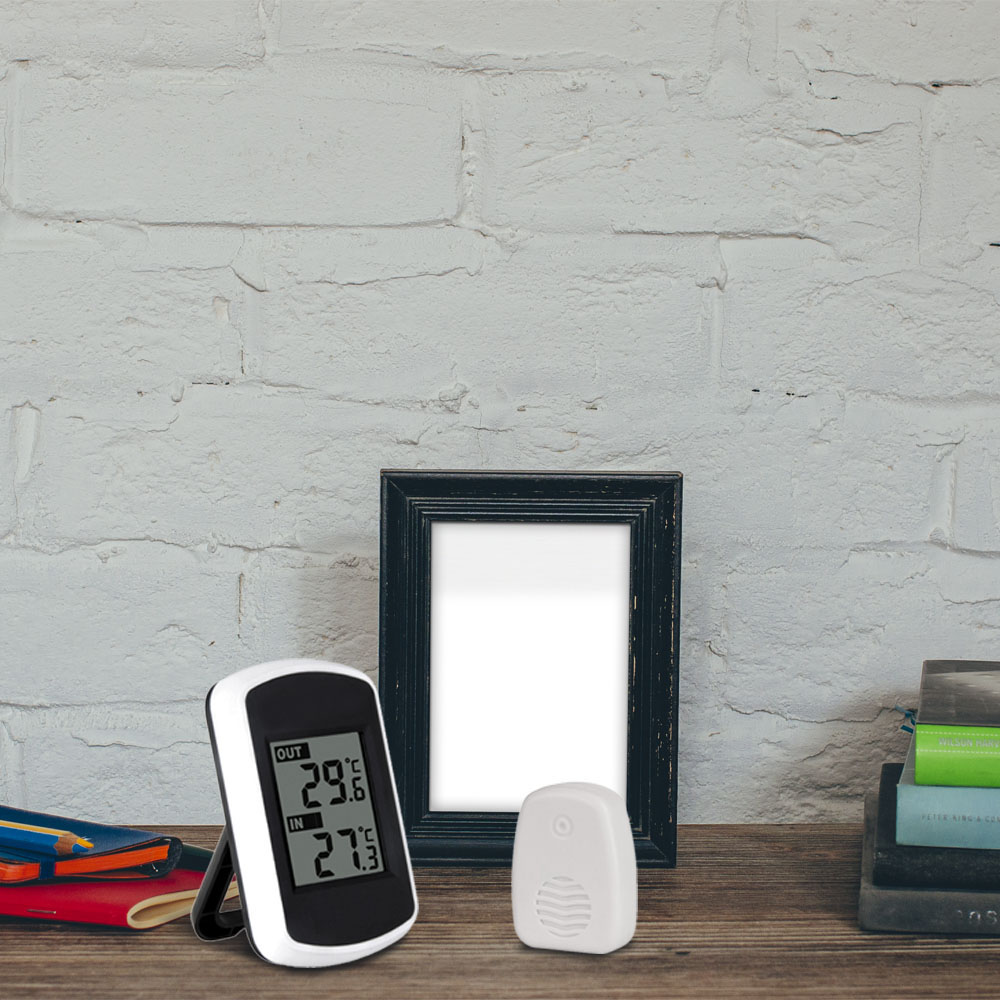 LCD Digital Thermometer Wireless Indoor Outdoor Thermometer Temperature Measurement Gauge Ambient Weather Temperature Meter