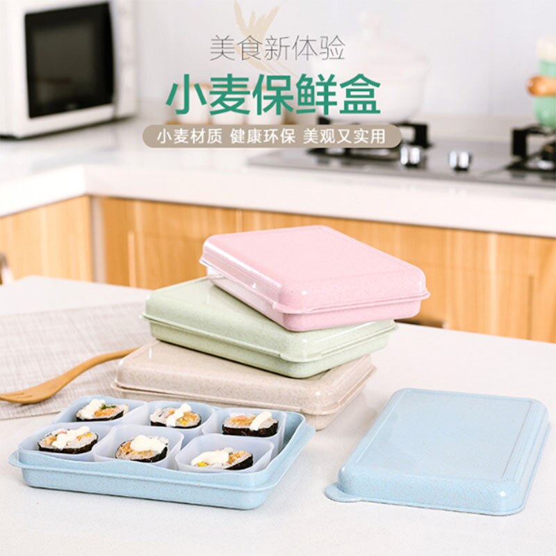 Baby Food Storage Boxes Kids Six-lattices Children's Tableware Box Baby Food Containers Fruit Snack Portable Dinnerware Case