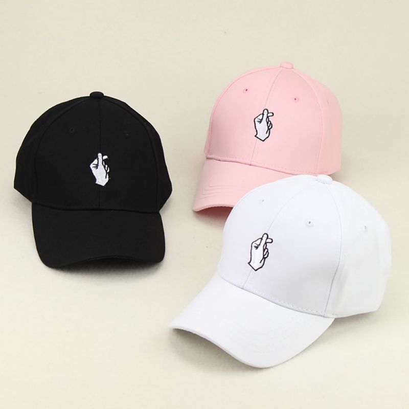 hombres mujeres Snapback sombreros Flipper Little Heart gorra de Golf y béisbol gestos de amor dedos bordados gorras de Golf