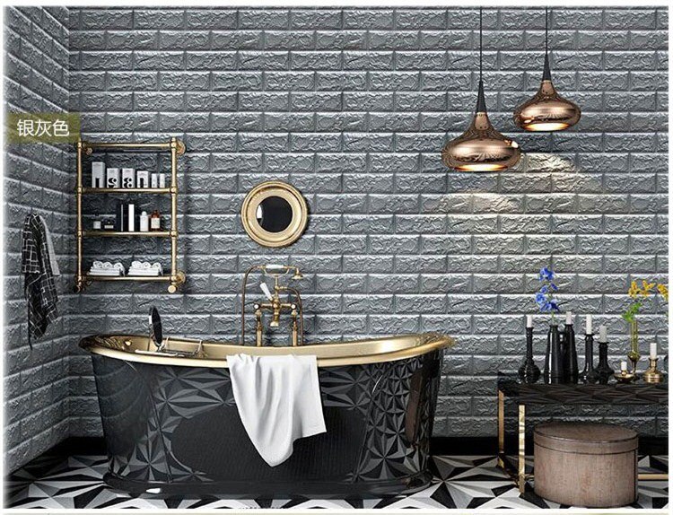 Pegatinas de espuma 3D para pared, de ladrillo, autoadhesivos impermeables para decoración del hogar, habitación de niños, sala de estar
