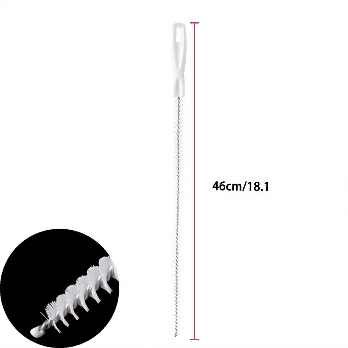 Multi functional bendable cleaning brush sewer cleaning brush unclogging sewer toilet cleaning hair sink cleaning brush cleaning: WHITE