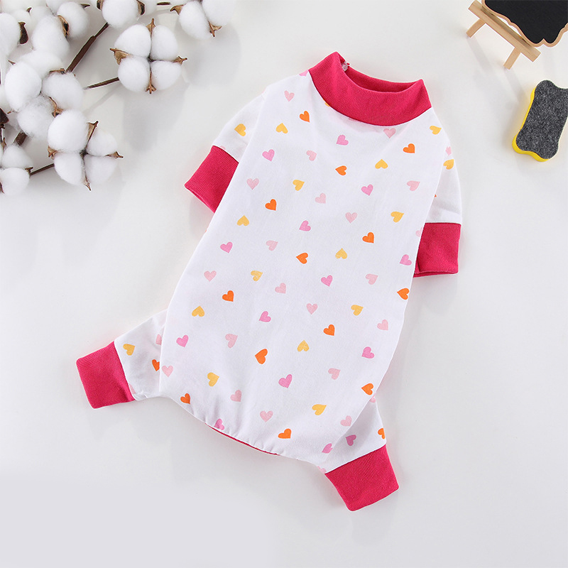 Pet Dog Clothes for Small Dogs Dog Jumpsuits Cute Print Puppy Pajamas Soft Cotton Pet Cat Jumpsuits Chihuahua Clothes