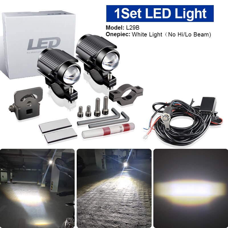 Motorrad Scheinwerfer LED Scheinwerfer Scheinwerfer Nebel Kopf Licht Für BMW R1100RT R1100RT R 1100 RT K1600GT GTL R1200RT K1300R K1300: 1einstellen L29B Weiß