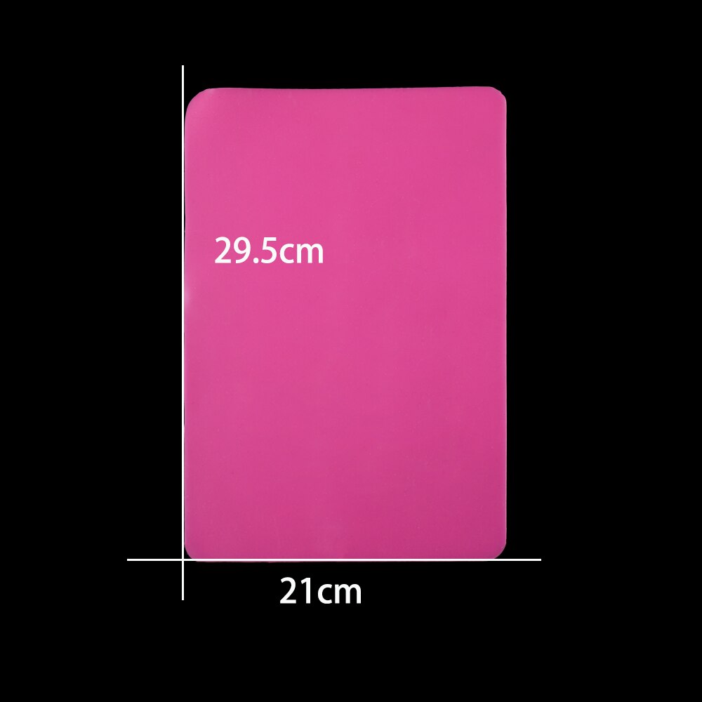 1pcs Transparent Silicone Pad Clear Mat Resin Pad High Temperature Resistance Sticky Plate For UV Epoxy Resin Crafts Making Tool: Pink L