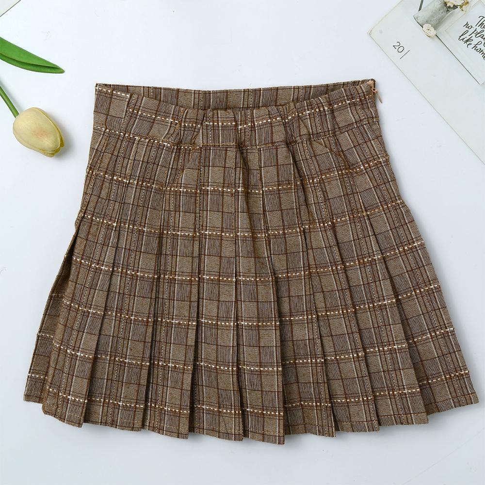 Kids Girls Pleated Skirt Cute Japanese School Uniform Toddler Teen Girls A-line Plaid Skirt Mini Short Skirts Children Clothing