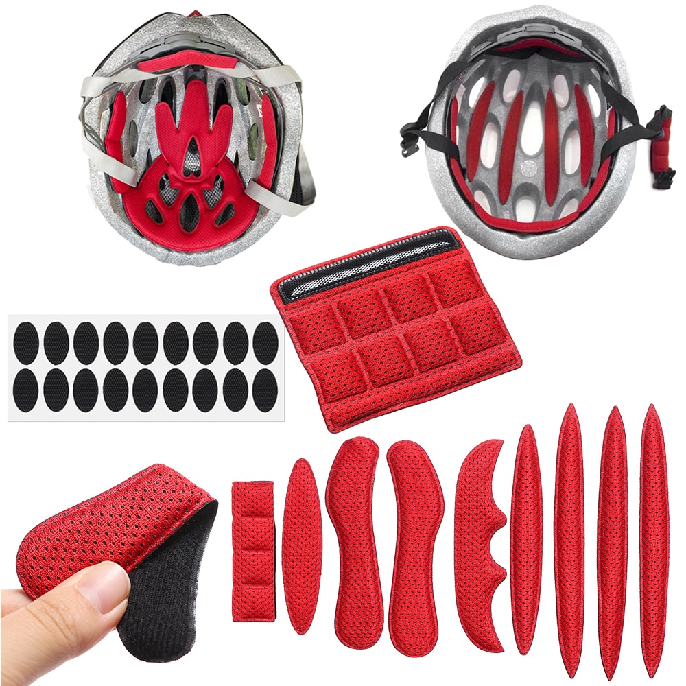 kit di imbottitura interna in spugna sigillata per casco impostato di cuscinetti in schiuma universale per casco da ciclismo per bicicletta