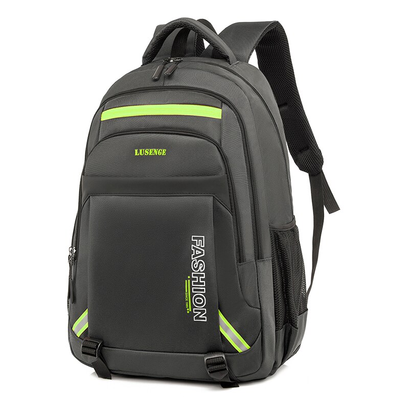Mannen Tas Oxford Doek Casual Eenvoudige Student Schooltas Unisex Rugzak Grote Capaciteit 17 Inch Laptop Tas Mannelijke Sport Reizen tassen: green