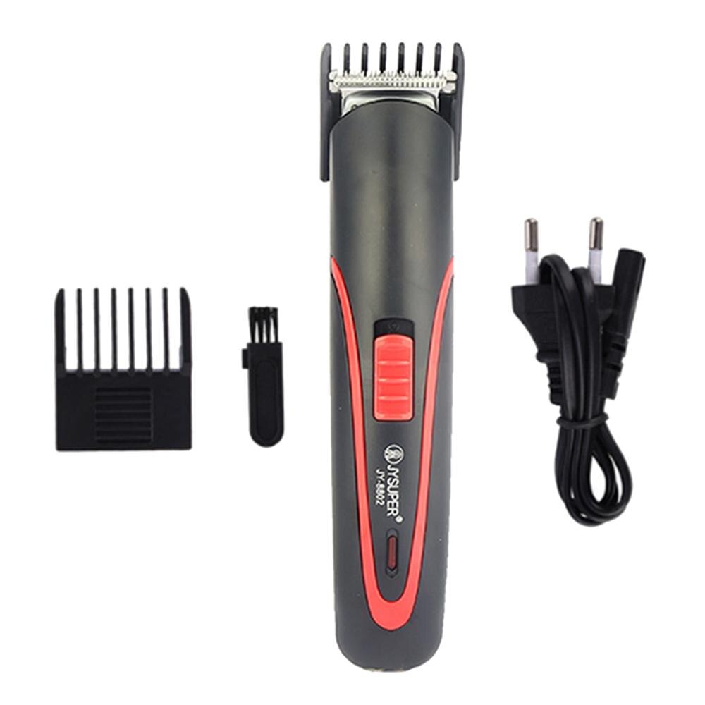 Hair Trimmer Rechargeable Electric Hair Clipper Men's Cordless Haircut Adjustable Ceramic Blade Hair Clipper Cutter: Red / US Plug