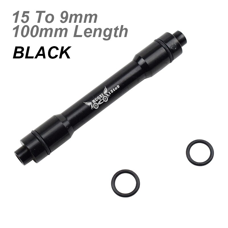 Moyeu de roue de vtt en alliage, adaptateur QR à dégagement rapide, axe 12/15mm à 9MM, 100 110 135 142 148MM: 15-9mm 100mm Black