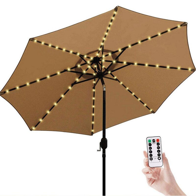 Parapluie de jardin, ficelle lumineuse, éclairage d'extérieur, Flexible, conforme à la norme IP67 104LED, luminaire décoratif, disponible en LED étanche ou LED