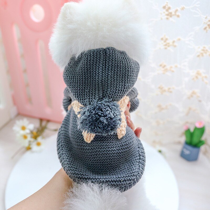 Maglione per cani orsacchiotto cucciolo cane bulldog francese abbigliamento canna autunno inverno abbigliamento per gatti maglione nordico con stelle marino per animali domestici forniture per animali domestici