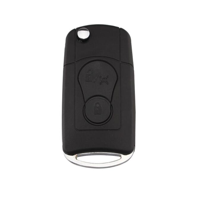 Coque de clé à rabat adaptée à la télécommande | Pour Ssangyong Actyon Kyron Rexton 2 boutons, porte-clés