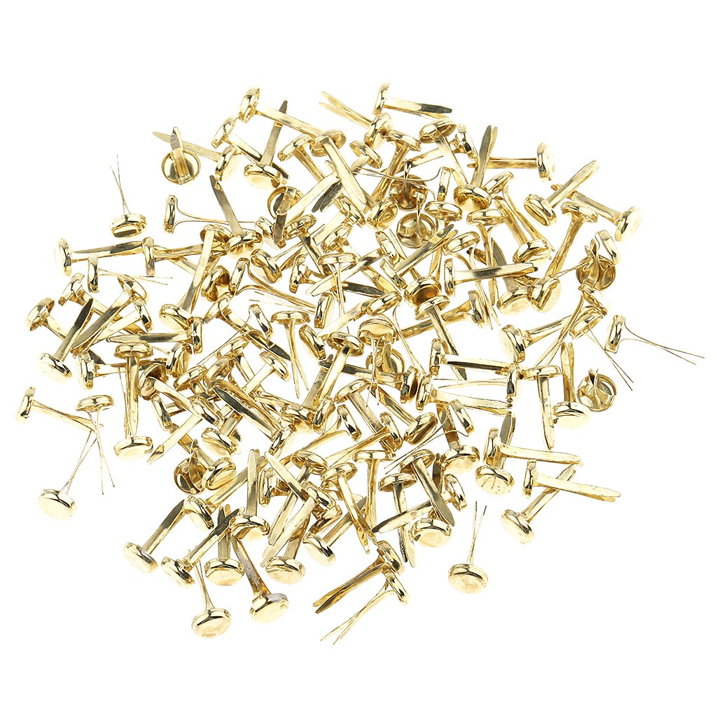 Lot De 200 Attaches Métalliques Mini Brads Pour Scrapbooking - Multicolore, Neuf