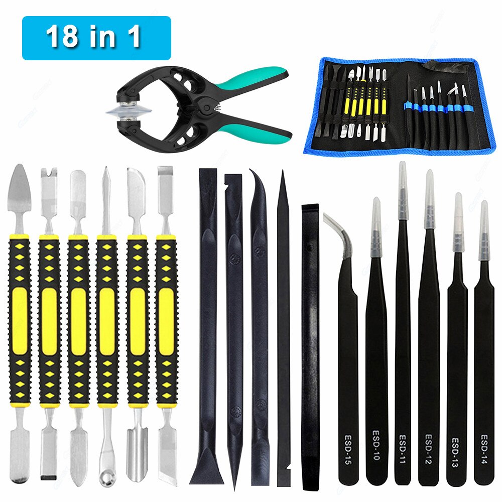 43 in 1 Pry Opening LCD Screen Cell Phone Repair Tools Kit For iPhone SE 11 X For Huawei Honor 9x Repair Screwdriver Set 25pcs: 18 in 1