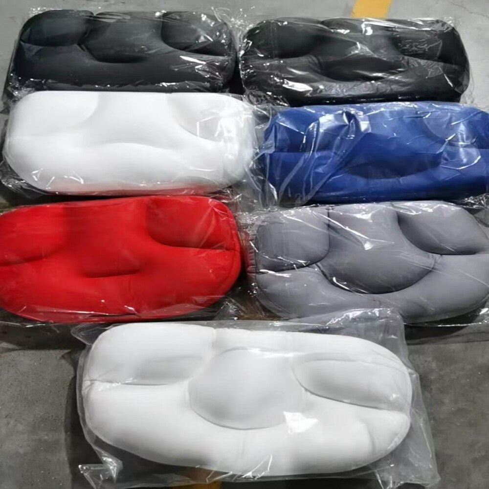 Full circle cloud pillow soft and breathable 3D ergonomic center egg groove sleep pillow neck pillow: grey