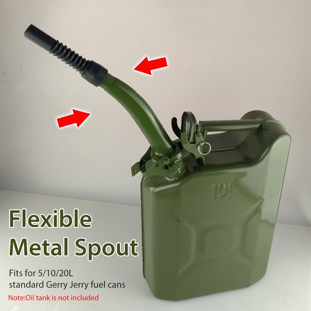Metal Spout Flexible Durable Pouring Spout With Free Fuel Nozzel For 5/10/20L Jerry Cans