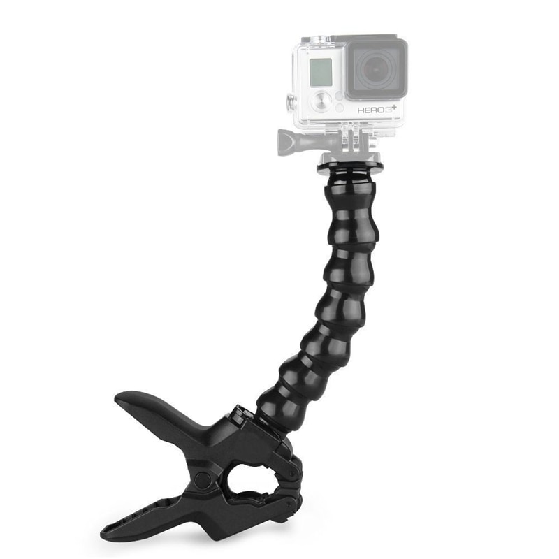 Jaws Flex Clamp Mount Met Flexibele Zwanenhals Voor Gopro Hero 9 8 7 5 Sjcam Yi 4K Action camera Statief Accessoire
