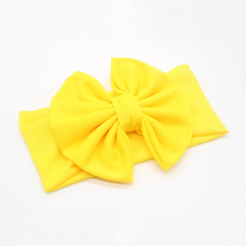 Brand One Piece Elastic Hairband Baby Girls Kid Head Band Big Bow Knot Headband Baby Girl Hair Accessories Kids